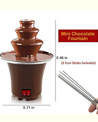 3-Layer Heating Chocolate Fountain | Chocolate Waterfall & Melting Machine