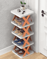 5 Layer X-Shoe Plastic Rack – Durable Shoe Organizer with Box Packing