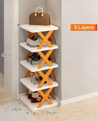 5 Layer X-Shoe Plastic Rack – Durable Shoe Organizer with Box Packing