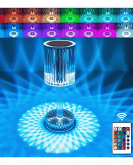 Crystal Rechargeable LED Night Lamp – Touch & Remote Control Mood Light