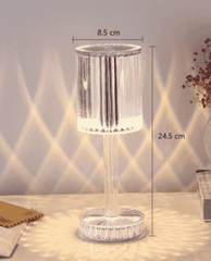 Crystal Rechargeable LED Night Lamp – Touch & Remote Control Mood Light