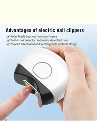 Electric Nail Clippers & Grinder | Low Noise, Anti-Pinch, Adjustable Speeds
