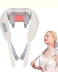 Electric Wireless Neck & Shoulder Kneading Massage Pillow | Portable Pain Relief