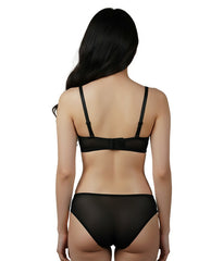 Leather Padded Bra Set