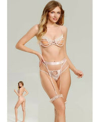 Women’s PU Leather Lingerie Bra Set