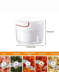 Mini Food Chopper – Portable & Powerful | Effortless Vegetable & Fruit Cutting