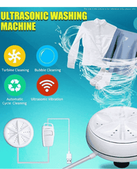 🌀 Mini Portable USB Operated Washing Machine Turbine – Ultrasonic Washer