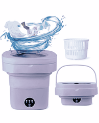 Portable Small Foldable Washing Machine with Spin Dryer – Random Colours