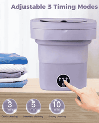 Portable Small Foldable Washing Machine with Spin Dryer – Random Colours