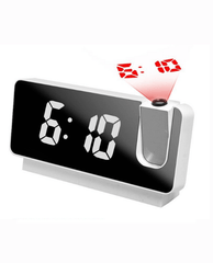 Projection Alarm Clock with LED Display – Time on Wall/Ceiling | Snooze & Temperature Display