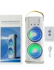 Rechargeable 4-in-1 Mist Fan with Air Cooler, Humidifier & Night Light