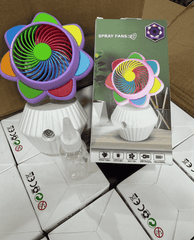 🌸 Rechargeable Flower Shape Table Fan with Mist Spray & Humidifier 💨