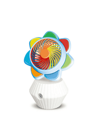🌸 Rechargeable Flower Shape Table Fan with Mist Spray & Humidifier 💨