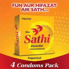 Sathi Danedar Condoms 4’s | Extra Sensation & Enhanced Pleasure