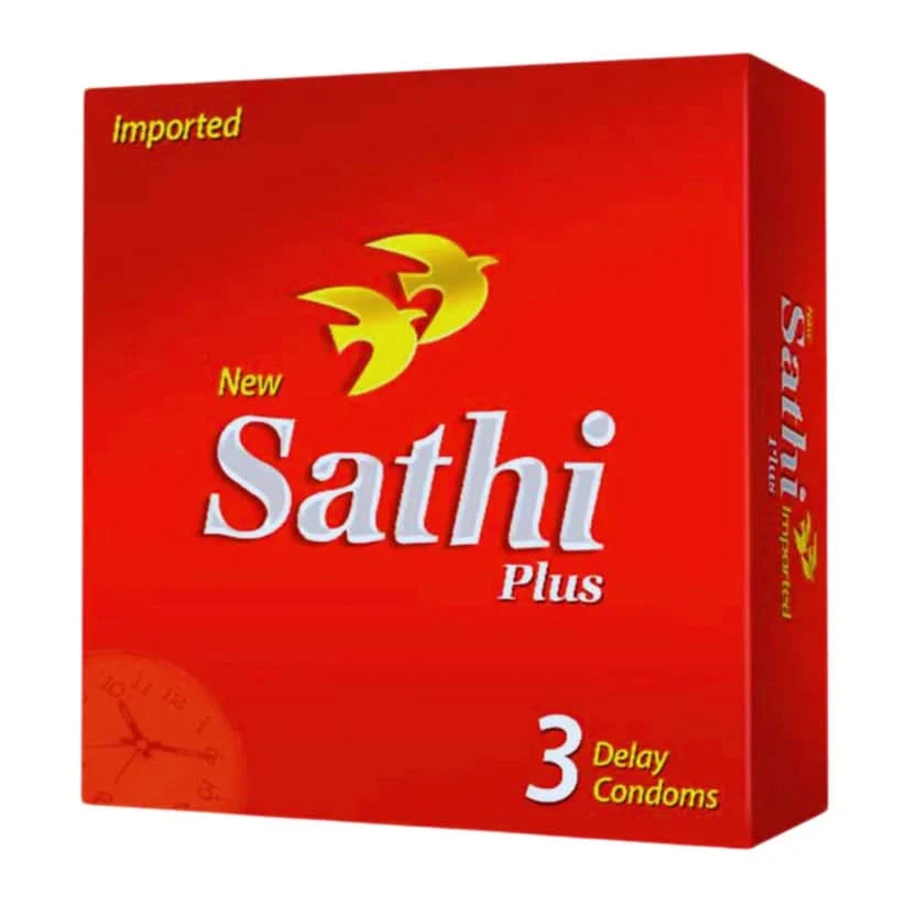 Sathi Plus Delay Condoms 3’s | Prolonged Pleasure & Enhanced Performance