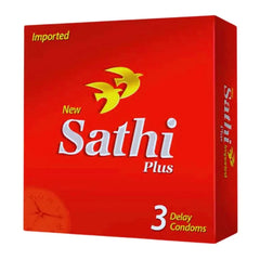 Sathi Plus Delay Condoms 3’s | Prolonged Pleasure & Enhanced Performance