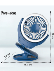 TEKNUM 2-in-1 Stroller Fan with USB Charging – Light Blue | Cooling & Clip-On Convenience