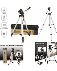 Tripod 5 Feet Mobile Stand – Adjustable for Mobile Phones & Digital Cameras