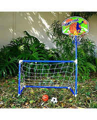 2-in-1 Football Goal with Basketball Hoop