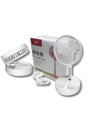USB Rechargeable Mini Folding Desk Fan – 360° Rotatable, 3-Speed Silent Cooling