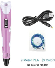 3D Printing Pen for Kids – 4.0 Gen Drawing Pen with LCD Display, USB Cable, Pen Holder & 9m 1.75mm Filament