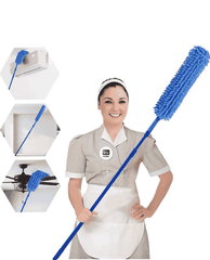 Flexible Microfiber Fan Cleaning Duster with Steel Handle – Quick & Easy Ceiling Fan Cleaner Mop