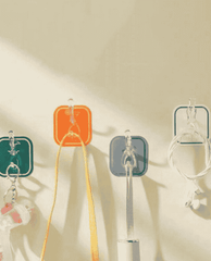 Wall-Mounted 6-Row Sticky Hook – Space-Saving Organizer for Home & Kitchen