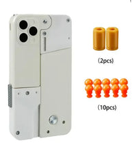 Creative Folding Toy Gun – Soft Bullet Mobile Phone Shape Blaster for Adults & Kids