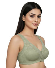 Premium Soft Front Open Button Bra