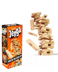 Jenga Wooden Stacking Tower Game – Classic Board Game for Kids & Family Fun