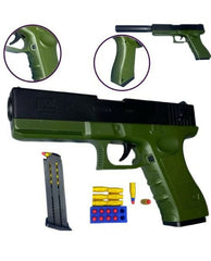 Glock Soft Bullet Toy Gun with Shell Ejection & Silencer