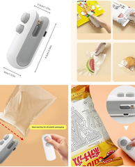 Mini 2-in-1 USB Rechargeable Bag Sealer | Portable Heat & Vacuum Sealer