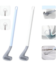 Modern Wall-Mounted Toilet Brush Set – 4 Pcs Long Handle Bathroom Cleaning Brushes