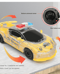 Police Children's Diecast Alloy Car Toy with LED Lights – Realistic Sound & Action