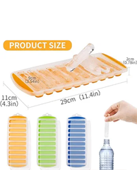 Premium Silicone Ice Cube Stick Tray with Removable Lid – Easy Release & Bottle-Friendly Design