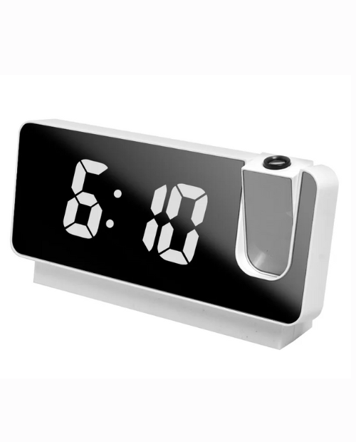 Projection Alarm Clock with LED Display – Time on Wall/Ceiling | Snooze & Temperature Display