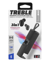 TREBLE 3-in-1 Wireless Speaker, Headphones & Power Bank