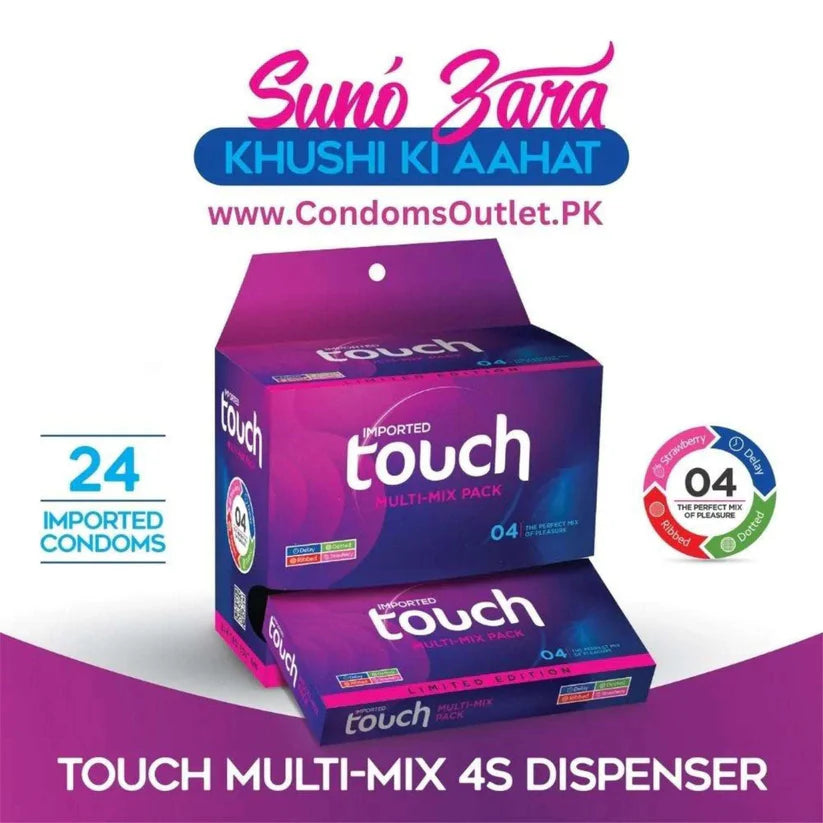 Touch Multi Mix Condom Dispenser – 30 Premium Condoms 
