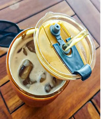 Tumbler Mug with Leather Holder