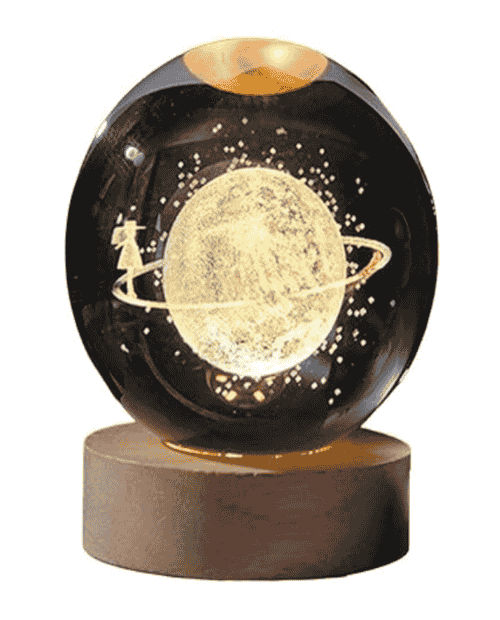 3D Crystal Galaxy Night Light