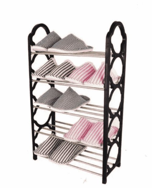 Steel Pipe Floor Standing Shoe Rack