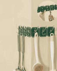 Wall-Mounted 6-Row Sticky Hook – Space-Saving Organizer for Home & Kitchen