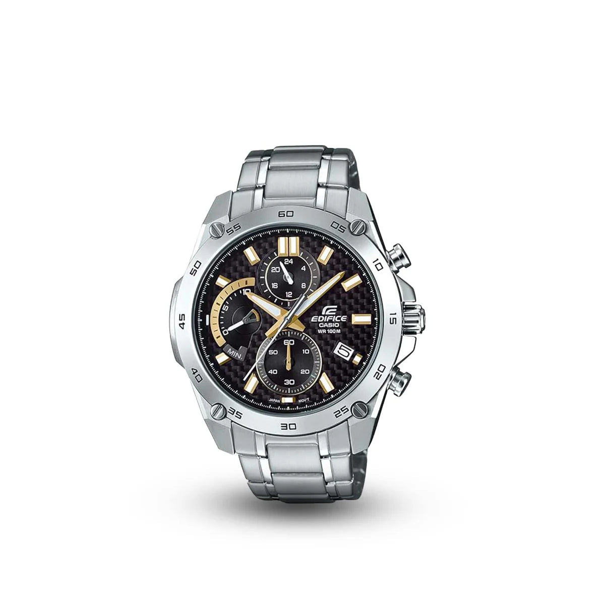 Casio Edifice Black Stainless Steel Chronograph Men's Watch.