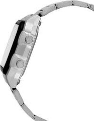 Casio Silver Stainless-Steel with Digital Men's Quartz Watch.