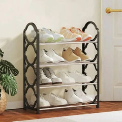 Steel Pipe Floor Standing Shoe Rack 