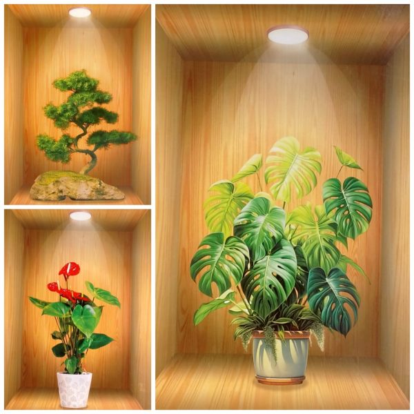 Exquisite Fake Window Flower Wall Decoration